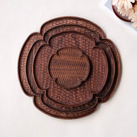 Kazunori Takatsuka 高塚和則 Flower Plate Walnut Wood Extra Large KU09