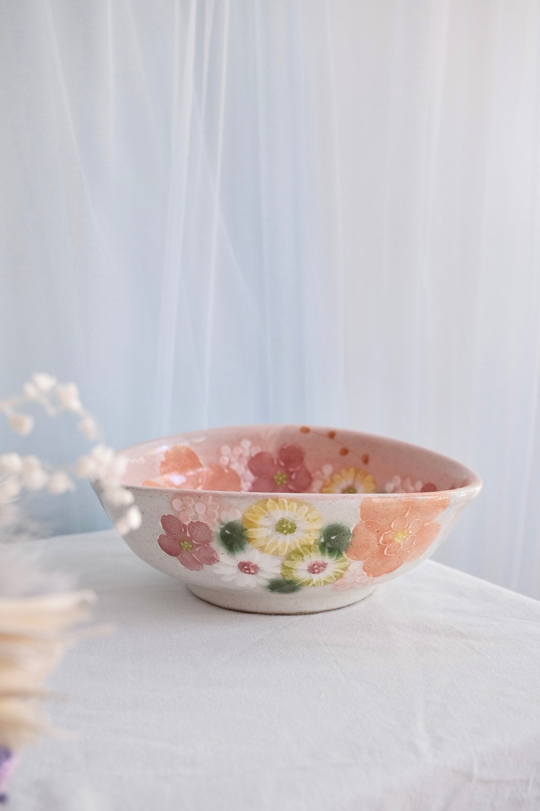 Seto Ware Flower Deep Plate