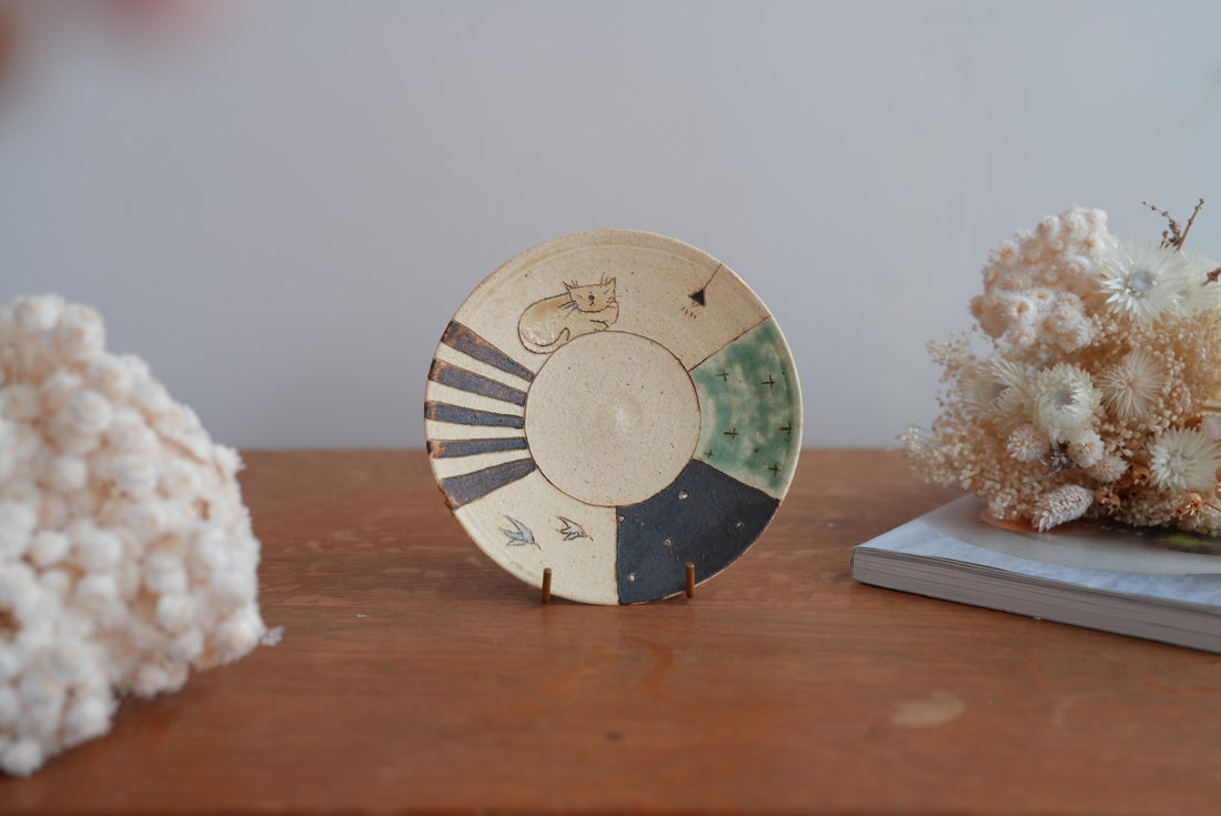 Shoko Hirano 平野照子 Cat Small Plate SR12 #4