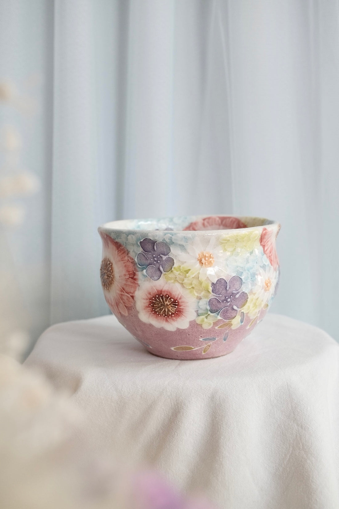 Seto Ware Flower Small Bowl