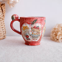 Asako Yamaguchi 山口麻子 Animal Tall Mug with Deco on Handle AI04