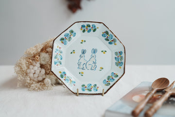 TATA Pottery Studio 田中大輝 & 田边桂- Porcelain Octagon Plate TP05 #4