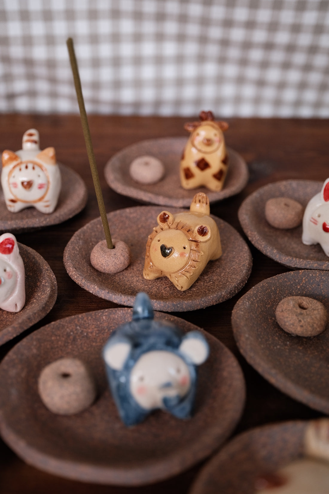 Japanese Clay Animals Incense Holder - Animal Collection