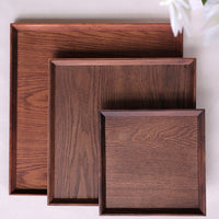 Non-Slip Surface Natural Wood Serving Tray