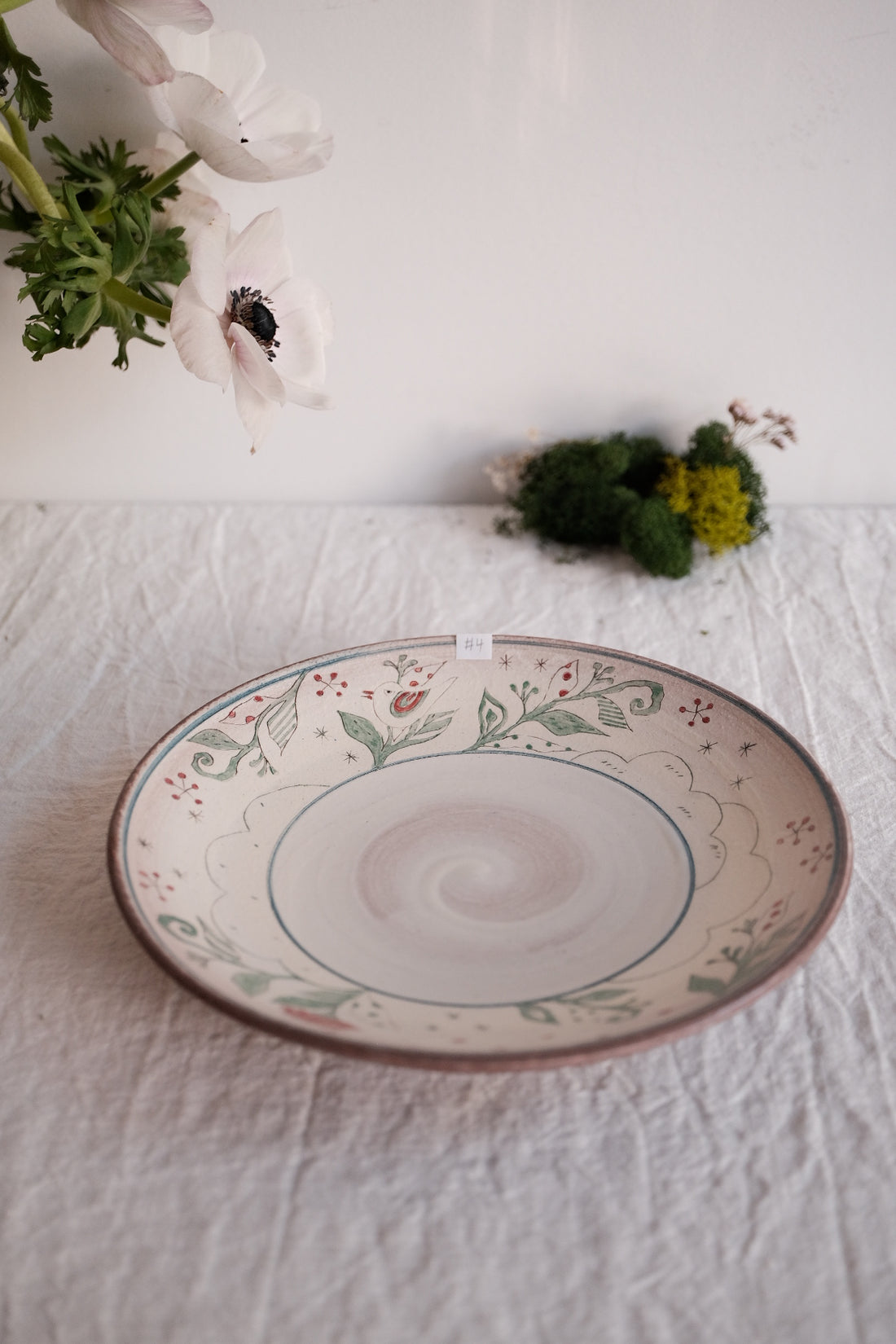 Tsubouchi Mayumi 坪内真弓 Hand Painted Round Plate MT14 - #4