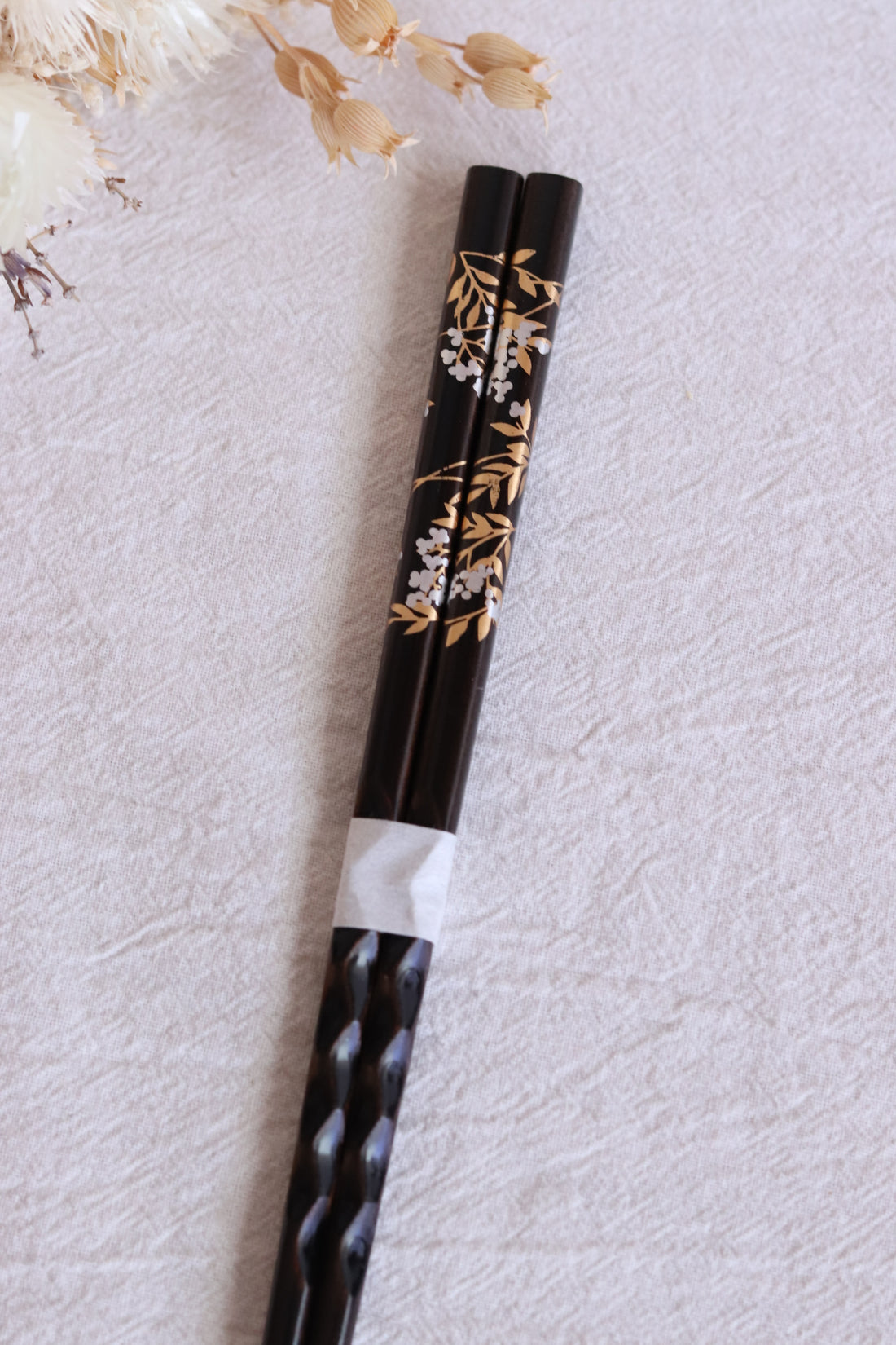 Japanese Gold Detailing Natural Wood Chopsticks