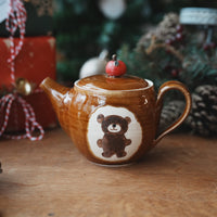 Fumiko Kondo 近藤布美子 - Brown Bear Teapot FK21