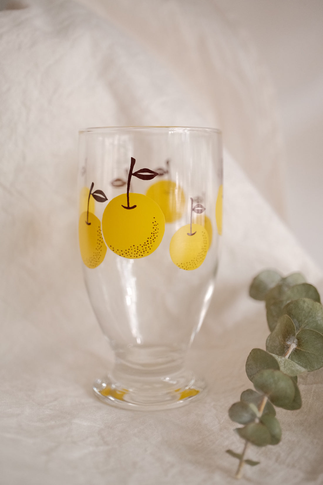 Aderia Glass Pedestal Cups - Pear