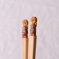 Ayataro Chopsticks - Bear with Sun Flower - aya05