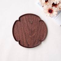 Kazunori Takatsuka 高塚和則 Flower Plate Walnut Wood Medium KU11