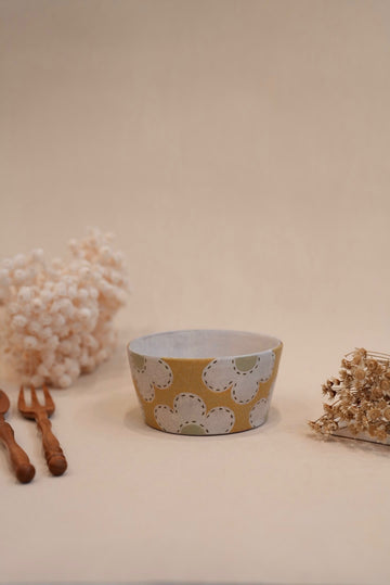 Kei Mitsumochi ミツ持啓 Flower Bowl - Yellow KM67