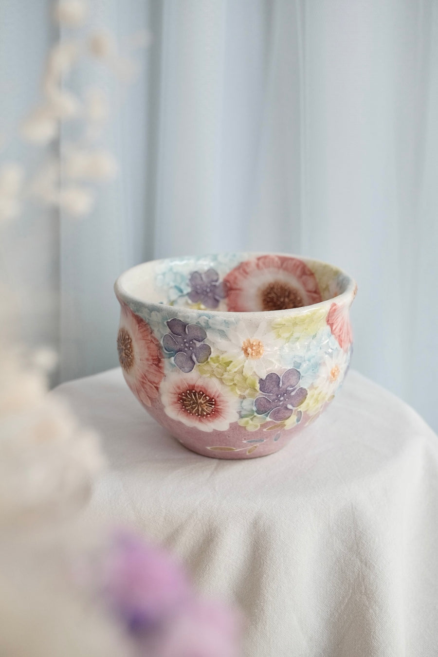 Seto Ware Flower Small Bowl