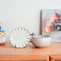 Satomi Motohashi 本橋里美 Bird and Flower Mug and Saucer SM18