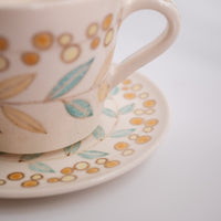 Taki Tomoda 友田多紀 Fruit and Leaf Mug and Saucer - TT06