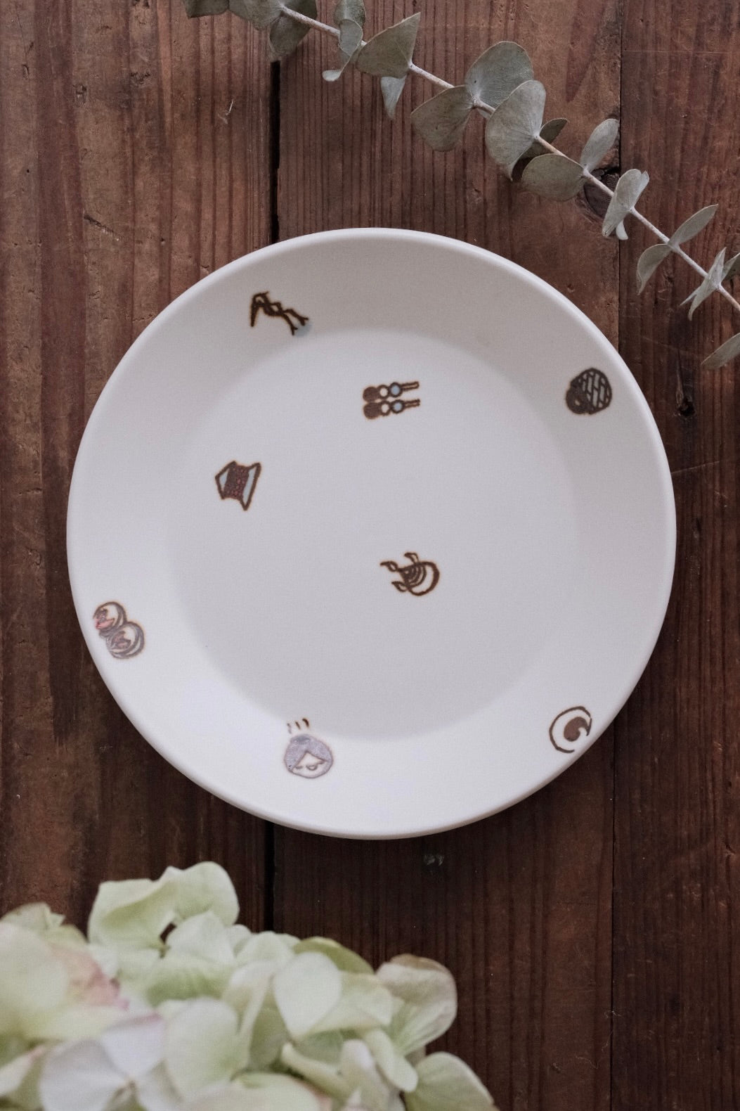 Tobe-ware Mochi Collection Round Plate