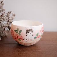 Baizhi Studio - Wild Rose Cat Coffee/Tea Egg Shape Cup