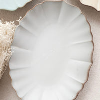 Mino Ware Lotus Oval Plate