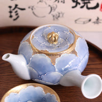 Arita Ware Peony Teapot and teacups gift set - Blue