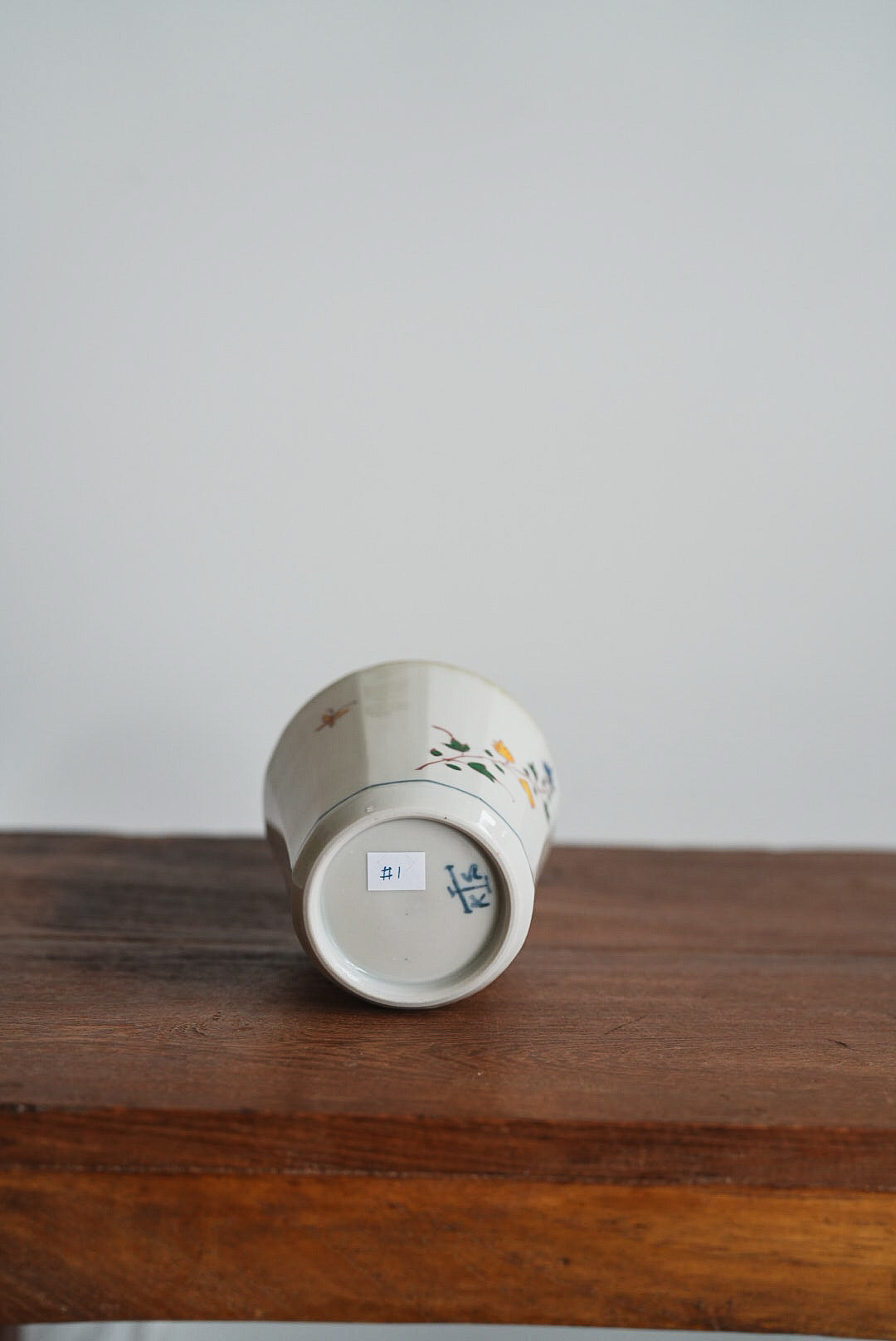 Kazuaki Shimura 志村和晃- Hand-Painted Floral Faceted Cup KAS06