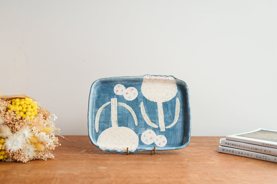 Hapun Pottery 拝志睦子 Rectangle Plate HP15