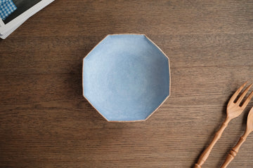 Norio Nakabayashi 中林範夫 Small Octagonal Plate - Blue NN09