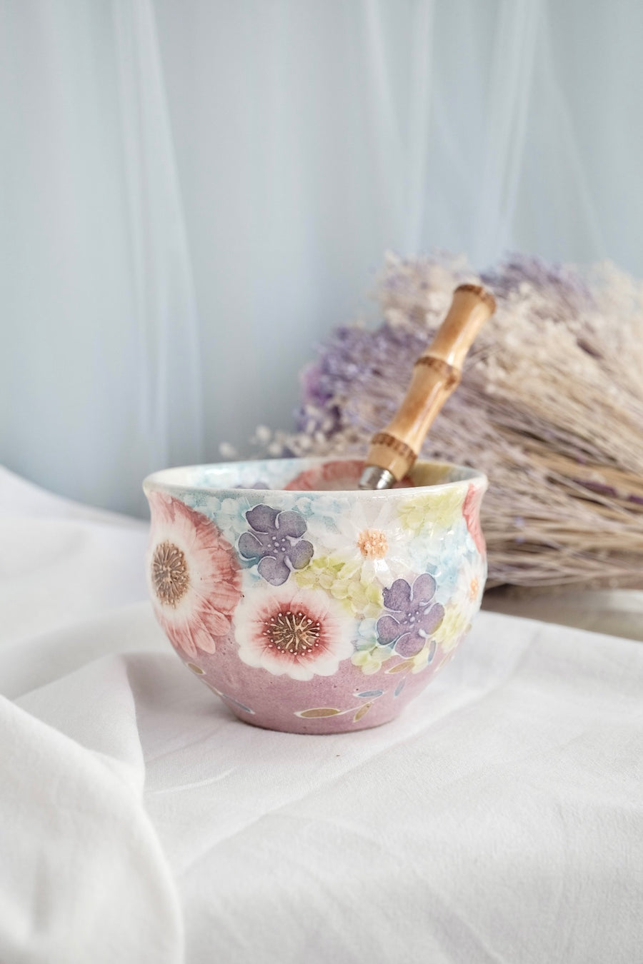 Seto Ware Flower Small Bowl