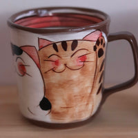 Hasami ware Friendly Cats  Mug