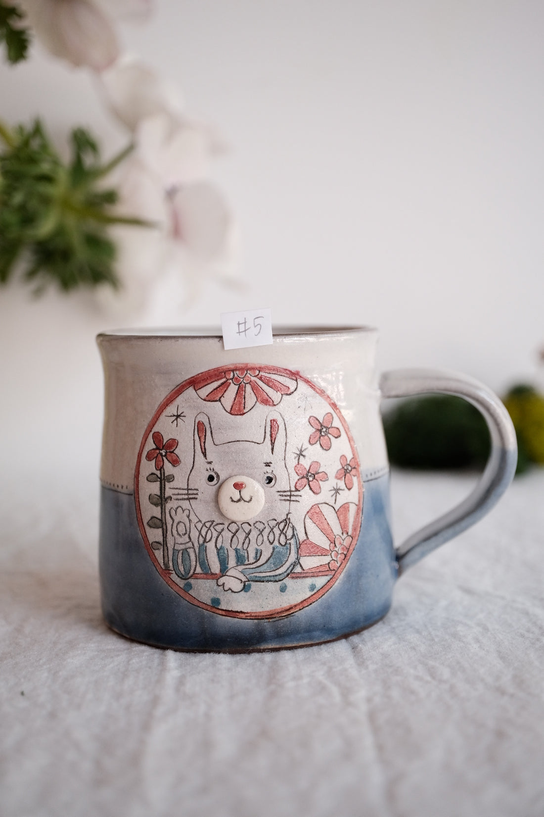 Tsubouchi Mayumi 坪内真弓 Hand Painted Mug MT09 - #5