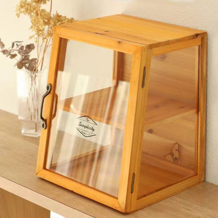 Natural Wood Storage Display Rack - Light