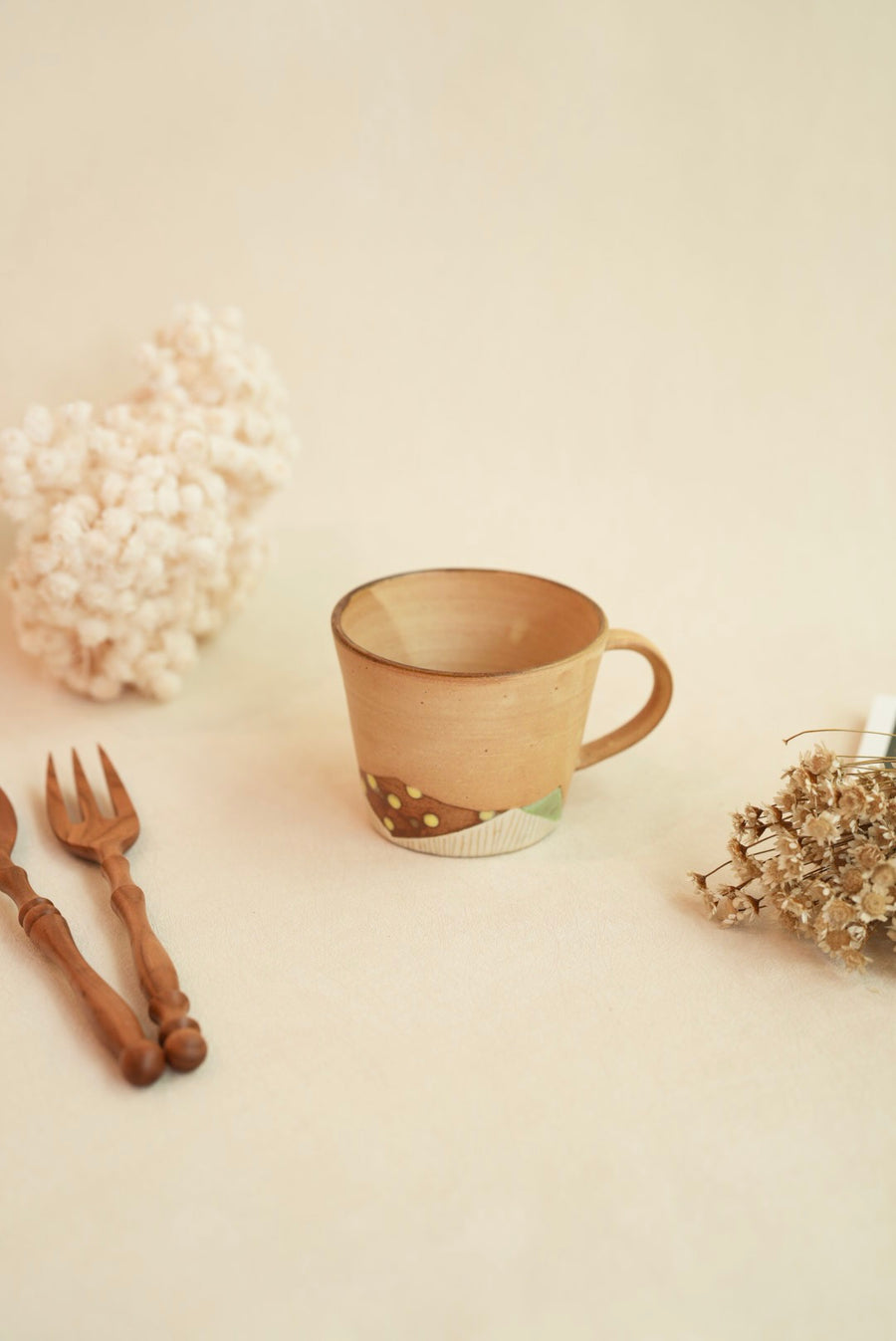 Makiko Sato 佐藤牧子- Brown Mixed Pattern Mug MS10