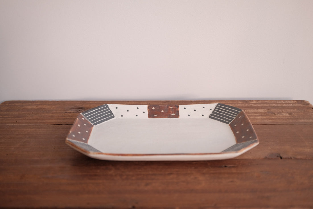 Emishi Kobo 池田匡優&美弥子 - Wide Octagon Plate Medium EK04