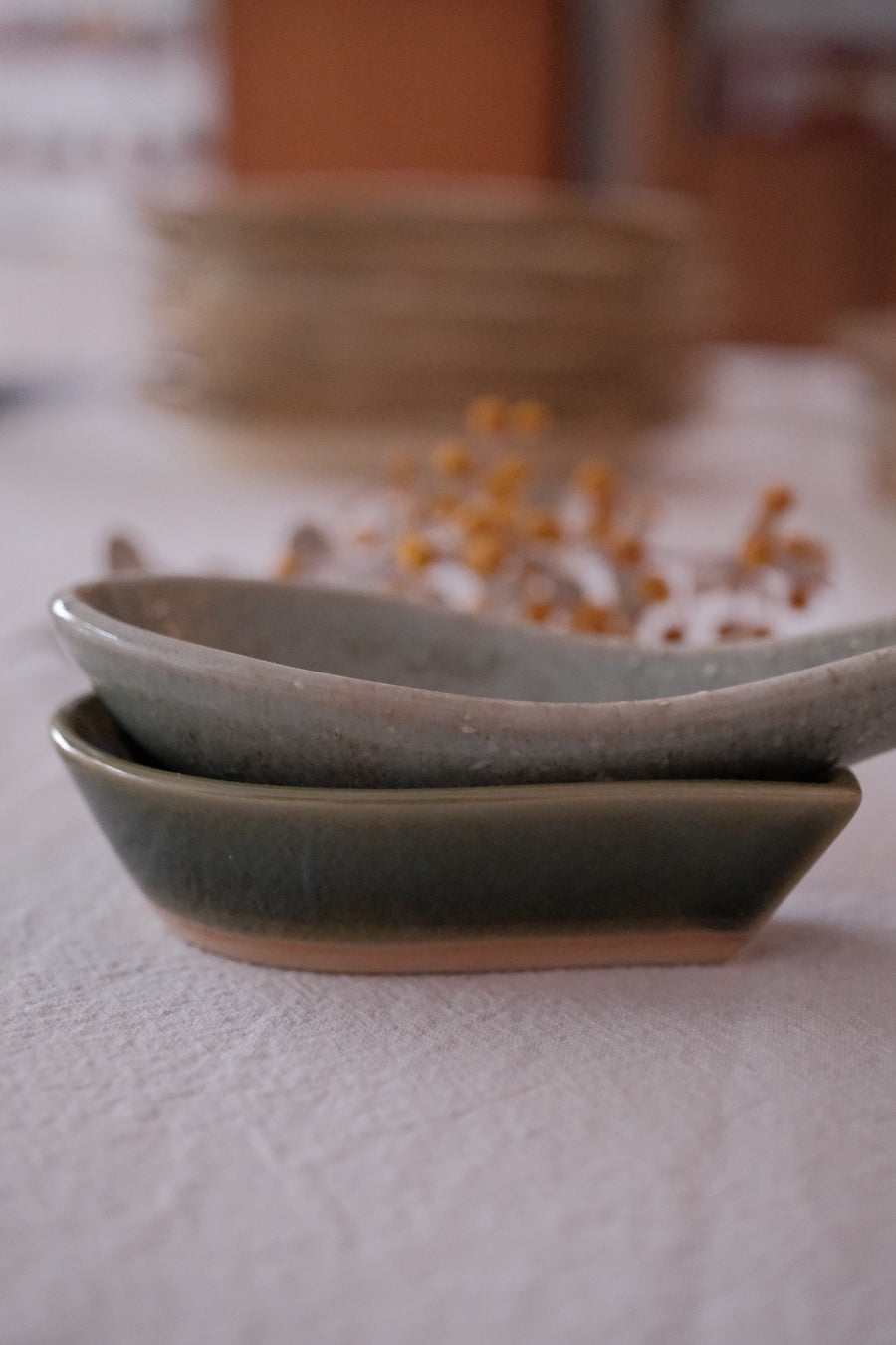 Japan Made Ceramic Spoon and Spoon Rest