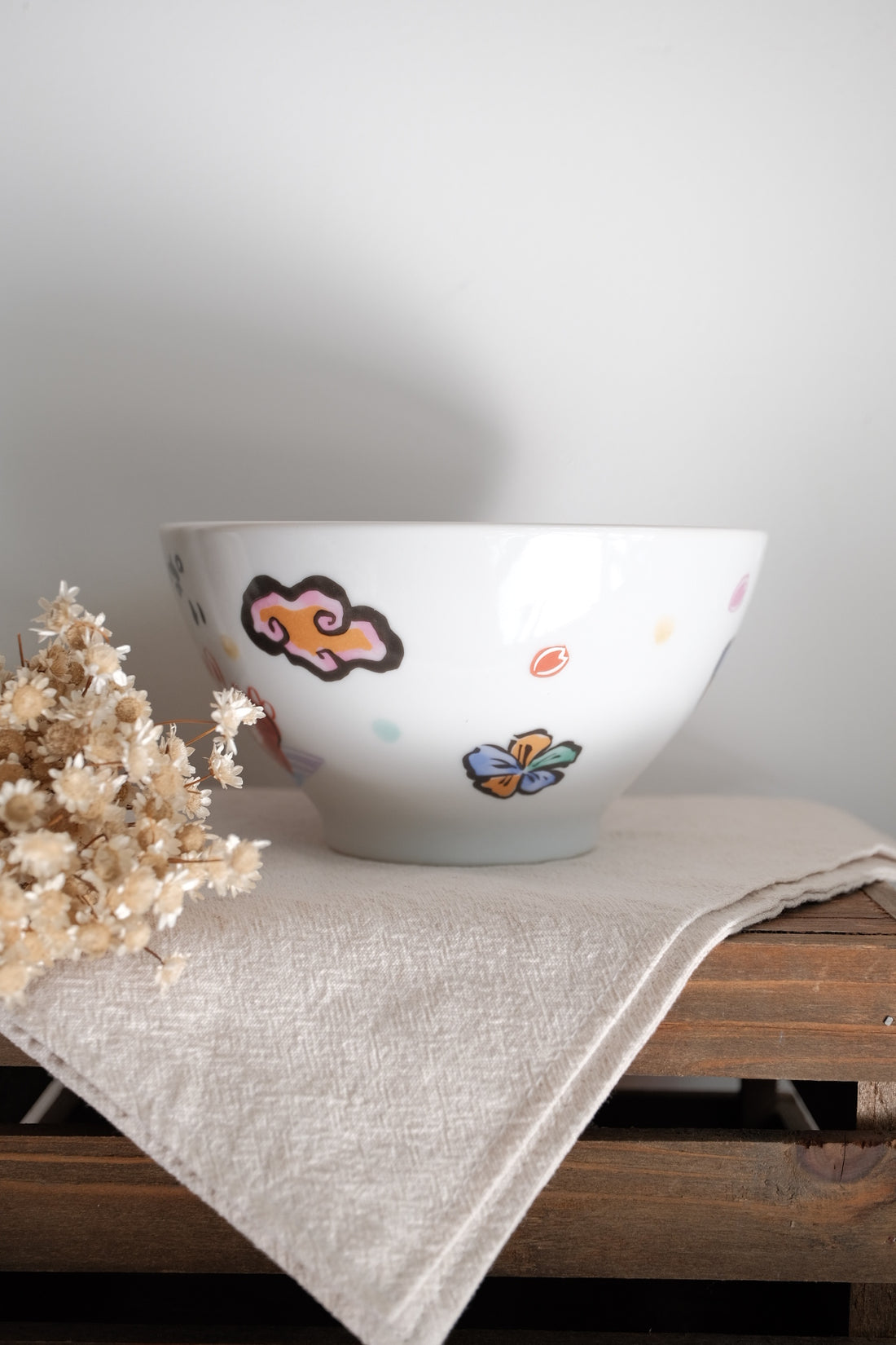 夕立窯 Fully Handmade Ramen Bowl - Sakura