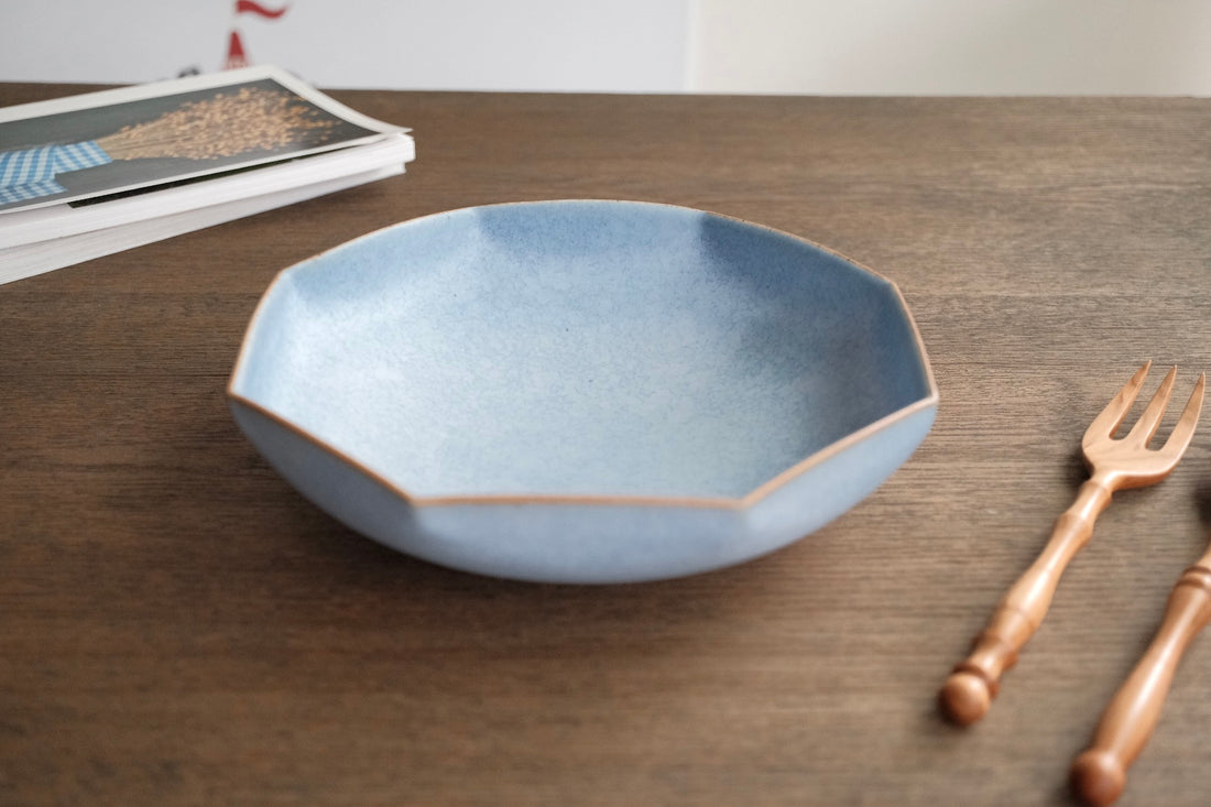 Norio Nakabayashi 中林範夫 Large Octagonal Plate - Blue NN10