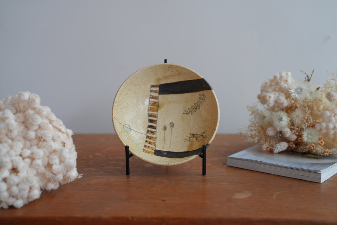 Shoko Hirano 平野照子 Cat Large Bowl SR14 #1