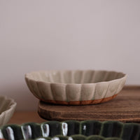 Japanese Chrysanthemum Shape Oval Serving Bowl