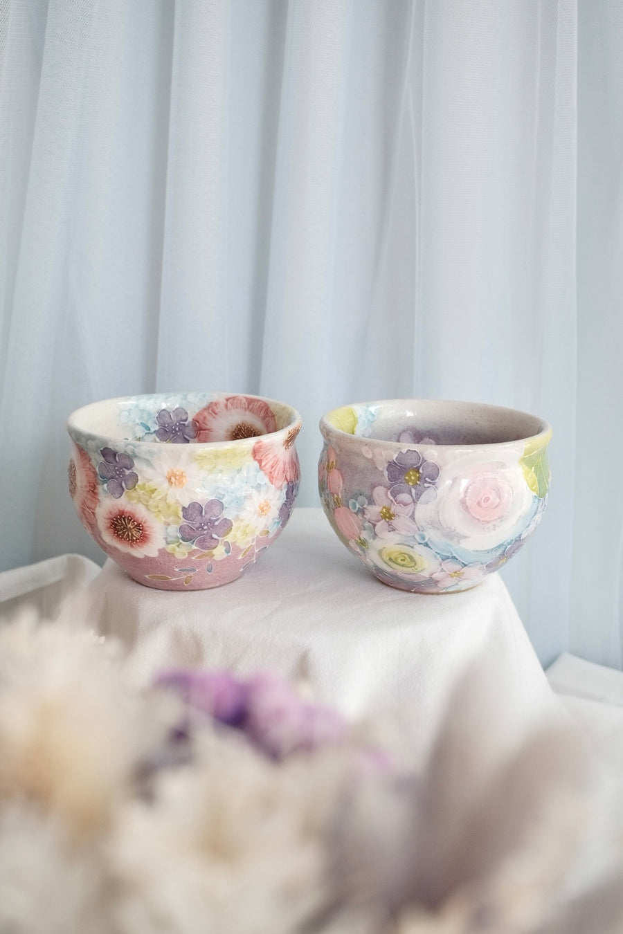 Seto Ware Flower Small Bowl