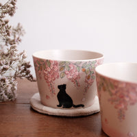 Baizhi Studio- Wisteria Cat Coffee/Tea Cup