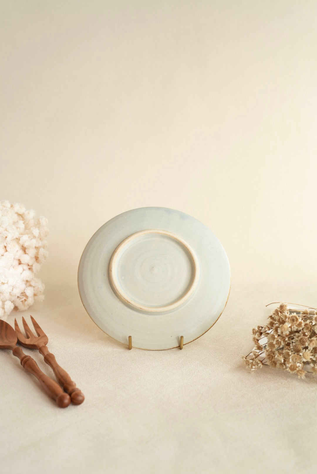 Makiko Sato 佐藤牧子- Blue Flower Round Plate MS05