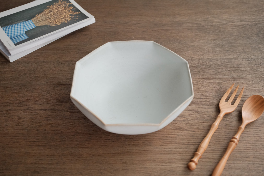 Norio Nakabayashi 中林範夫 Large Octagonal Plate - Light Blue NN11