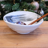 Minoware Ramen Bowl Don Bowl Black & White