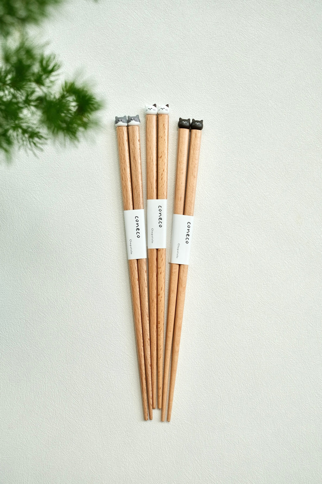 Japanese Coneco Natural Wood Chopstick and Chopstick Rest