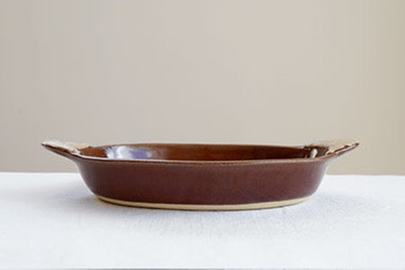 Mashiko Pottery Yoshizawa Brown Polar Bear Plate