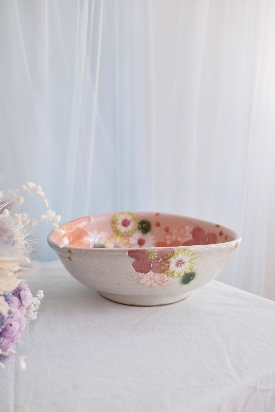 Seto Ware Flower Deep Plate