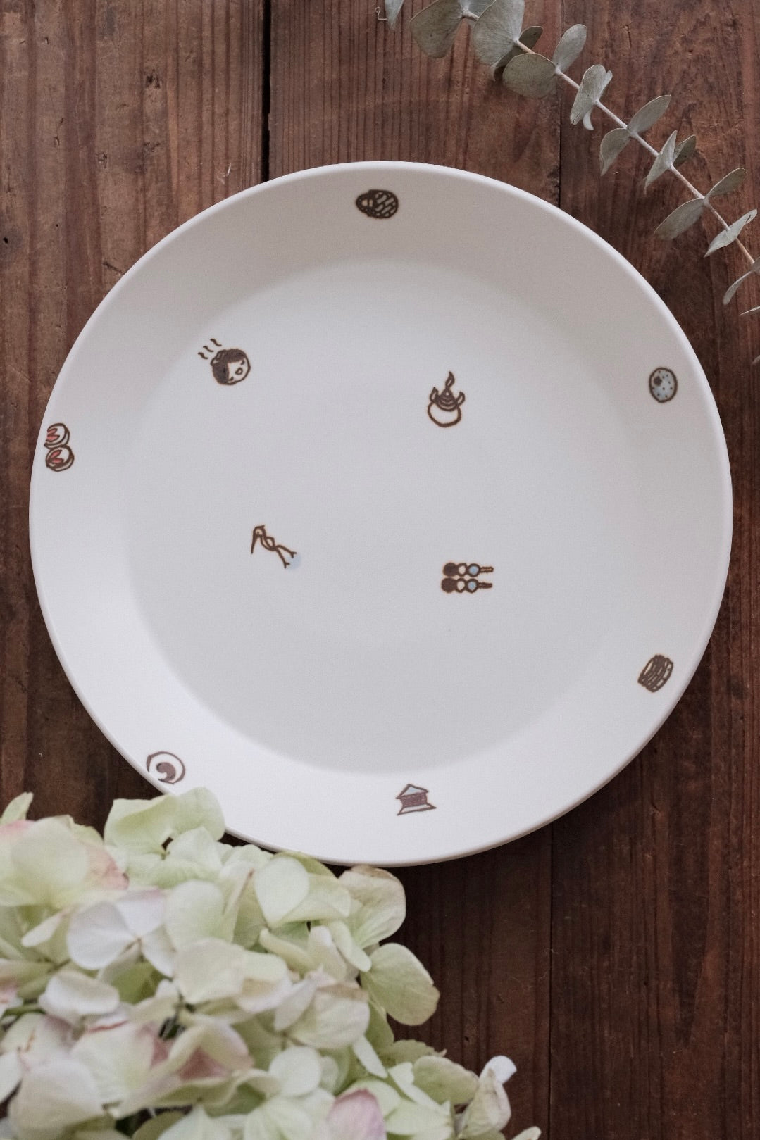 Tobe-ware Mochi Collection Round Plate