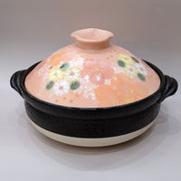 Setoware Flower Donabe Claypot - Size 8