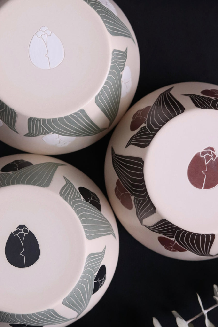 BAIYA Studio Handmade Brownie Tulip Bowl