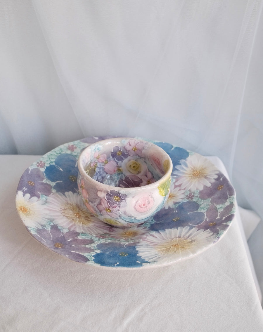 Seto Ware Flower Small Bowl