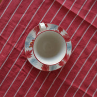 SiShuang Red Grape Coffee Cup w Saucer Set