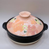 Setoware Flower Donabe Claypot - Size 8